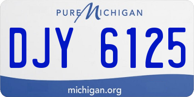 MI license plate DJY6125