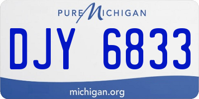 MI license plate DJY6833