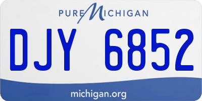 MI license plate DJY6852