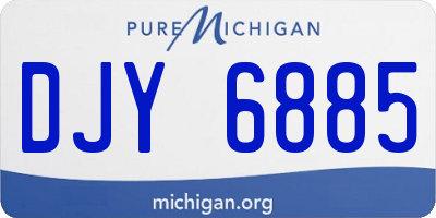 MI license plate DJY6885