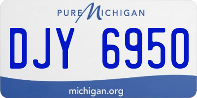 MI license plate DJY6950