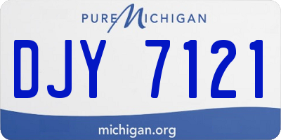 MI license plate DJY7121