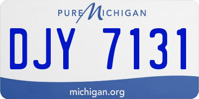 MI license plate DJY7131