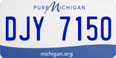 MI license plate DJY7150