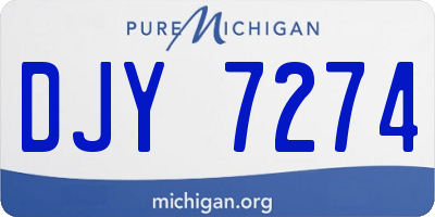 MI license plate DJY7274