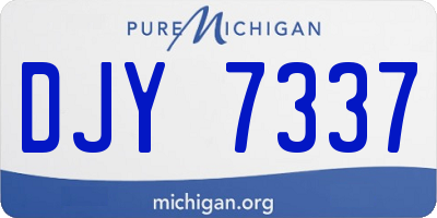 MI license plate DJY7337