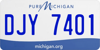 MI license plate DJY7401