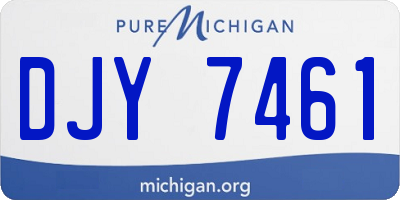 MI license plate DJY7461