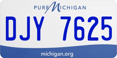 MI license plate DJY7625