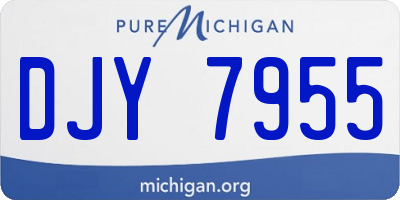 MI license plate DJY7955