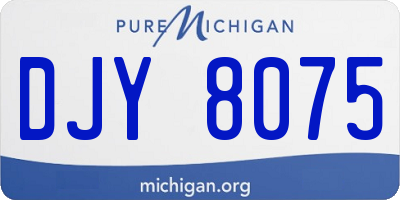 MI license plate DJY8075