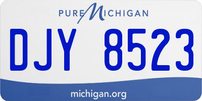 MI license plate DJY8523
