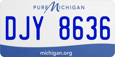 MI license plate DJY8636