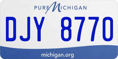 MI license plate DJY8770