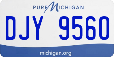 MI license plate DJY9560