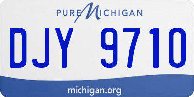 MI license plate DJY9710
