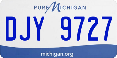 MI license plate DJY9727