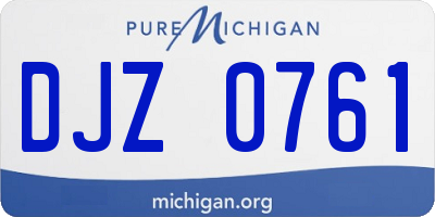 MI license plate DJZ0761
