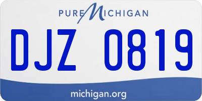 MI license plate DJZ0819