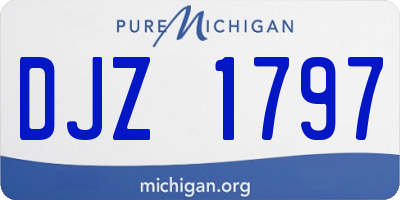 MI license plate DJZ1797