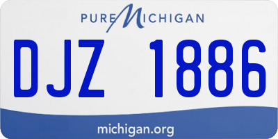 MI license plate DJZ1886