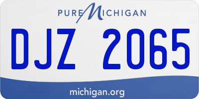 MI license plate DJZ2065