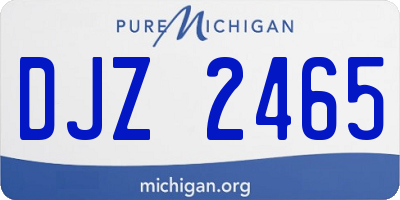 MI license plate DJZ2465