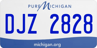 MI license plate DJZ2828