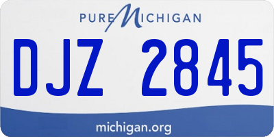 MI license plate DJZ2845