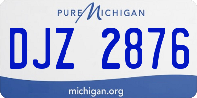 MI license plate DJZ2876