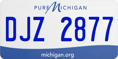 MI license plate DJZ2877