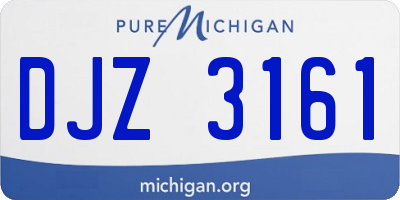 MI license plate DJZ3161