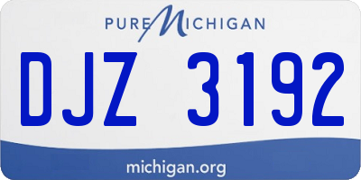 MI license plate DJZ3192
