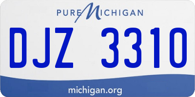 MI license plate DJZ3310