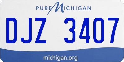 MI license plate DJZ3407