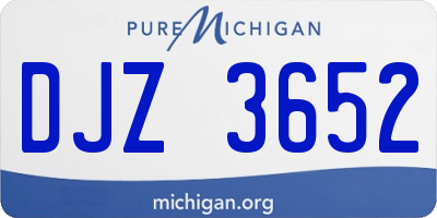 MI license plate DJZ3652
