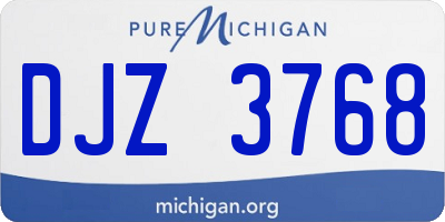 MI license plate DJZ3768