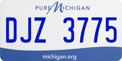 MI license plate DJZ3775
