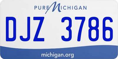 MI license plate DJZ3786