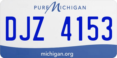 MI license plate DJZ4153