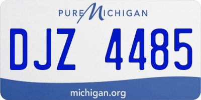 MI license plate DJZ4485