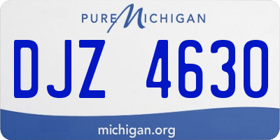 MI license plate DJZ4630