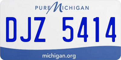 MI license plate DJZ5414