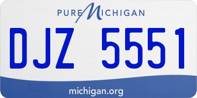 MI license plate DJZ5551