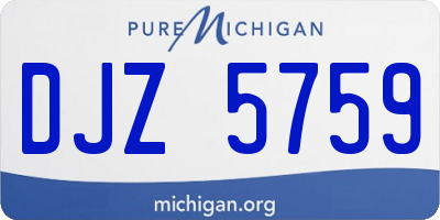 MI license plate DJZ5759
