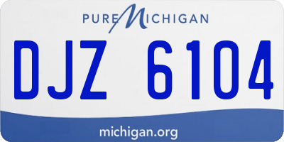 MI license plate DJZ6104