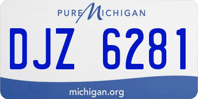 MI license plate DJZ6281