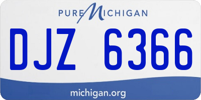 MI license plate DJZ6366