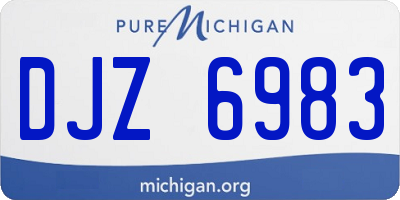 MI license plate DJZ6983