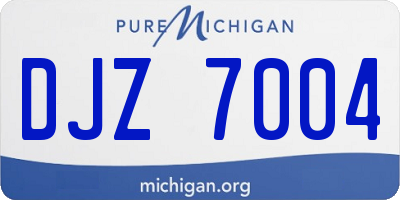 MI license plate DJZ7004